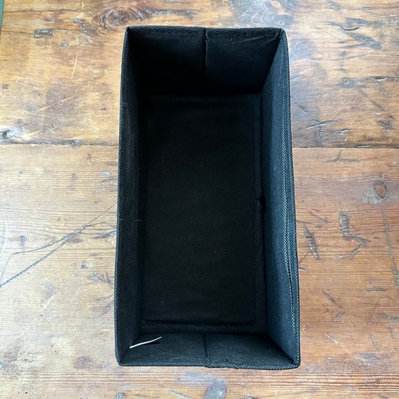 Black Canvas Vertical Storage Bin NEW - Picture 3 of 8